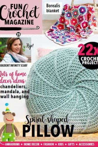 Fun Crochet Magazine, crochet, pillow, fun