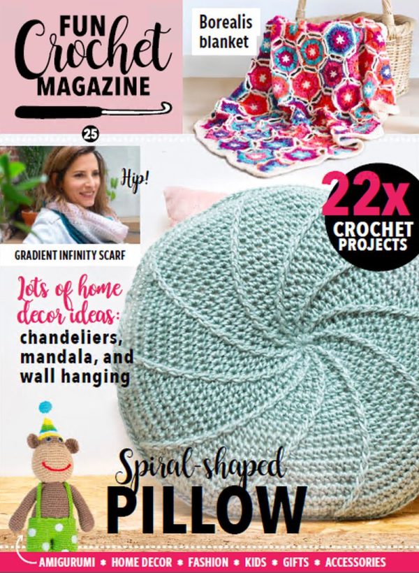 Fun Crochet Magazine, crochet, pillow, fun